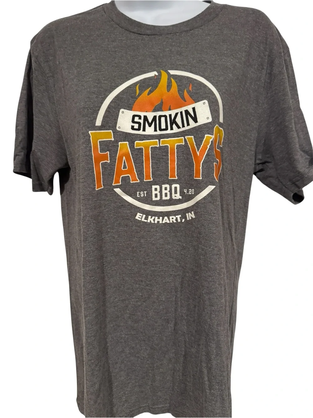 District Gray Smokin Fatty's BBQ Graphic Short Sleeve Tee